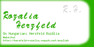 rozalia herzfeld business card