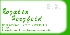rozalia herzfeld business card